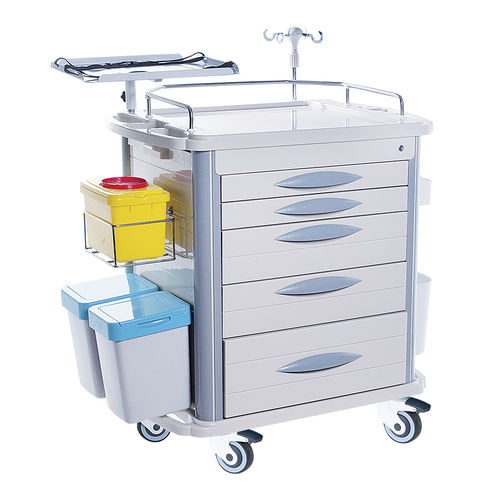 Тележка для неотложной помощи - HS-D-03 - Shandong HESOURCE Medical Equipment - медицинская / для общего применения / из алюминия