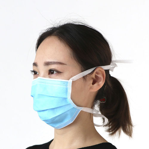 Xирургическая маска типа IIR - Hubei WeCare - из полипропилена / синяя / белая