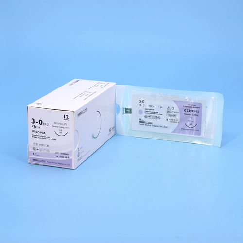 Шовный материал рассасывающийся - PGA  - WEGO Medical - для общей хирургии / для пластической хирургии / 4-0