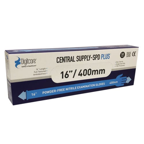 Нитриловая перчатка - Central Supply-SPD PLUS™ - Digitcare Corporation - медицинская / неопудренная / стерильная