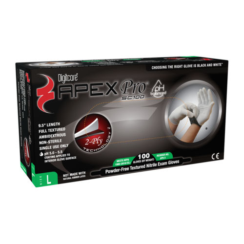 Нитриловая перчатка - ApexPro® SC100 - Digitcare Corporation - медицинская / неопудренная