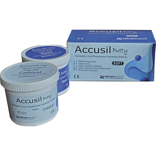 Стоматологический материал из винилполисилоксана - Accusil Putty  - PREVEST DENPRO LIMITED - для зубных коронок / для стоматологических вкладок / для стоматологических накладок