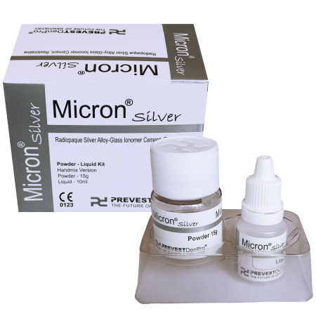 Стоматологический адгезив для реставрации - Micron® Silver - PREVEST DENPRO LIMITED - стеклоиономер / с химическим сцеплением / жидкость