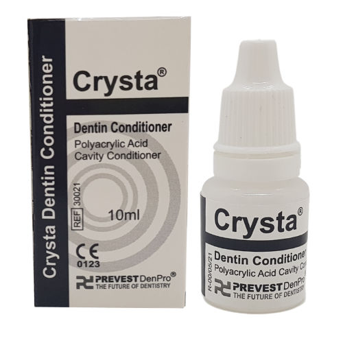 Стоматологический материал стеклоиономер - Crysta® - PREVEST DENPRO LIMITED - полиакриловая кислота / для восстановления зубов / жидкость
