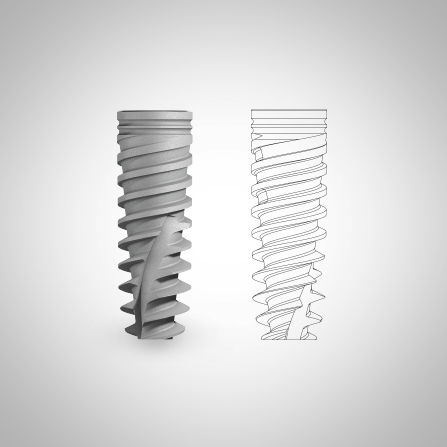 Конический зубной имплантат - PSS  - PRECISE IMPLANT SYSTEMS - из титана / внутренний шестиугольник / анатомический
