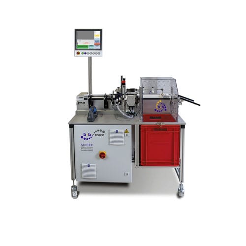 Этикетировочная машина для картона - LSS series - b+b Automations- und Steuerungstechnik GmbH - полуавтоматическая / для этикетки со штрих-кодом