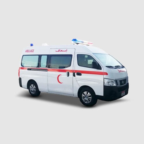 Машина скорой помощи фургон - Nissan Urvan - Abronn - с 4 носилками / с рампой / с кислородной терапией