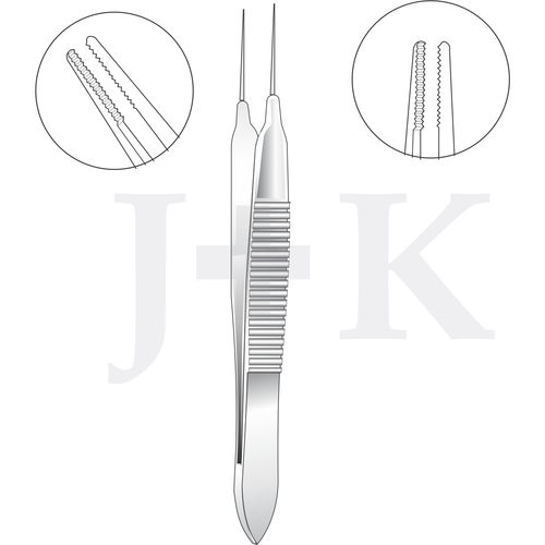 Микрозажим для офтальмологии - E3-3049-3050 - J+K Chirurgische Instrumente - для наложения швов / для захвата тканей / прямой