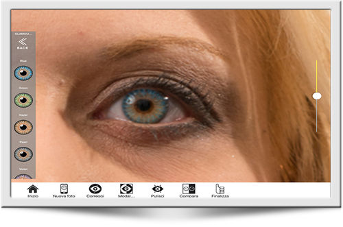 Приложение iOS для приобретения - COLORED CONTACT LENSES - SBM Sistemi - для офтальмологии / глаза / iOS