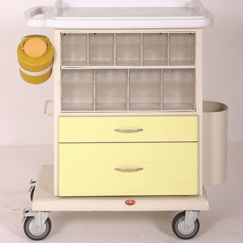 Медицинская тележка - AD-219.B - DUMAN HOSPITAL FURNITURE - для аптеки / для перевязки / 2 выдвижных ящика