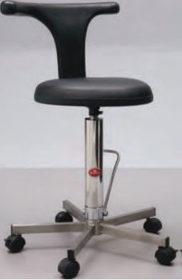 Табурет для учреждений здравоохранения - AD-261.H - DUMAN HOSPITAL FURNITURE - вращающийся / гидравлический / со спинкой