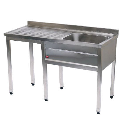 Кухонная раковина 1 место - AD-860.01 - DUMAN HOSPITAL FURNITURE - из нержавеющей стали