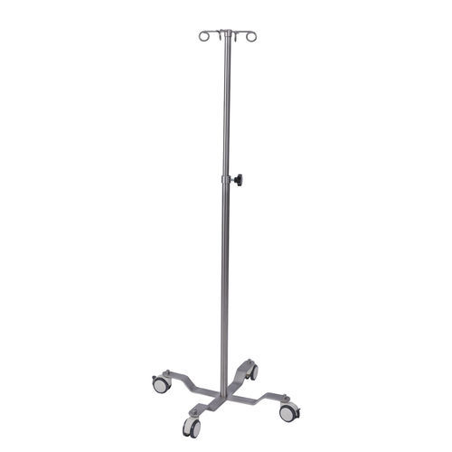 Стойка для сыворотки на роликах - AD-241.P020 - DUMAN HOSPITAL FURNITURE - 2 крюка / из нержавеющей стали