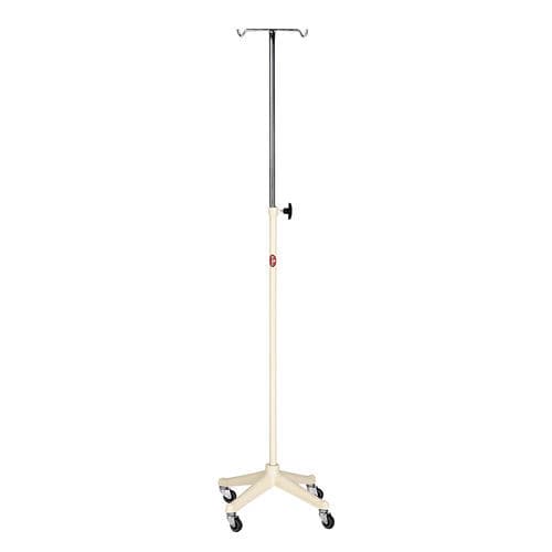 Стойка для сыворотки на роликах - AD-241 - DUMAN HOSPITAL FURNITURE - 2 крюка / с регулируемой высотой / из нержавеющей стали