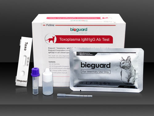 Экспресс-тест на инфекционные заболевания - Toxo IgM/IgG Ab - Bioguard corporation - для кошек / сыворотки / плазменный
