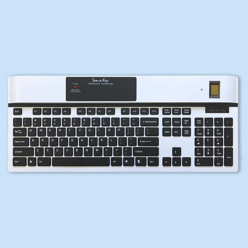 Медицинская клавиатура с цифровым блоком клавиатуры - KSI-1700 SX FFFW - Key Source International - с международной раскладкой / биометрическая / дезинфицируемая
