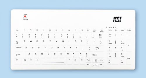Медицинская клавиатура с цифровым блоком клавиатуры - KSI-1801 SX W - Key Source International - из силикона / дезинфицируемая / с подсветкой