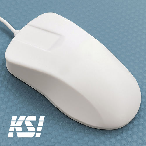 Оптическая медицинская компьютерная мышь - KB-MOUSE-WHITE - Key Source International - USB / с сенсорным колёсиком / из силикона