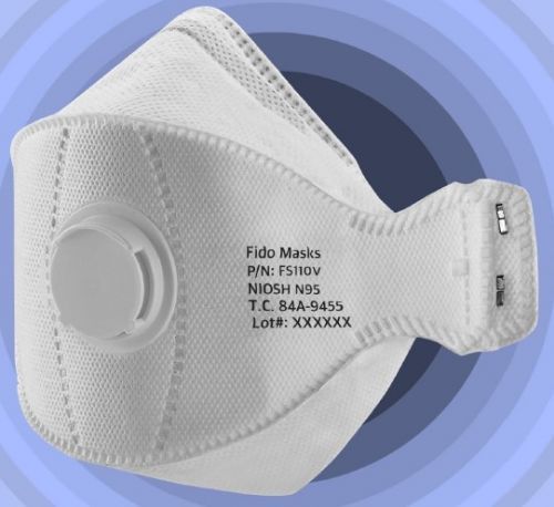 Маска N95 - FS110V - FIDO MASKS CO., LTD. - без латекса / с клапаном выдоха / в форме чашки