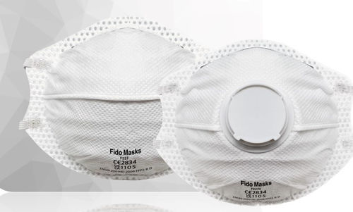 Маска FFP2 - F223 - FIDO MASKS CO., LTD. - без латекса / с клапаном выдоха / без клапана