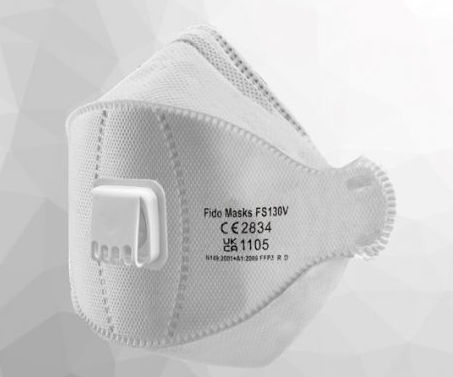 Маска FFP3 - FS130V - FIDO MASKS CO., LTD. - без латекса / с клапаном выдоха / в форме чашки