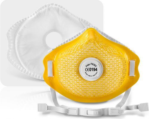 Защитная маска EN1827 - F830I - FIDO MASKS CO., LTD. - без латекса / с клапаном выдоха / со сменными фильтрами