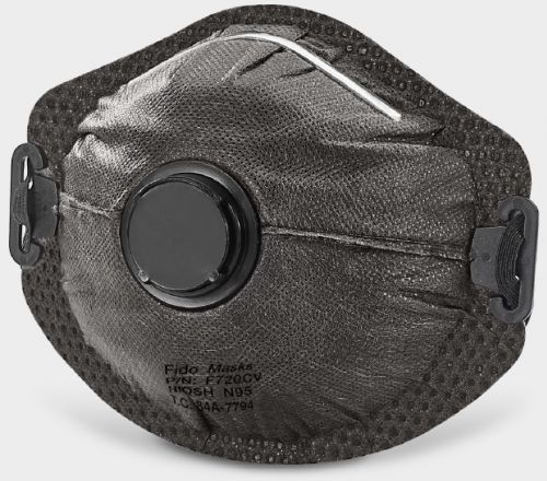 Маска N95 - F720CV - FIDO MASKS CO., LTD. - без латекса / с клапаном выдоха / с активным угольным фильтром