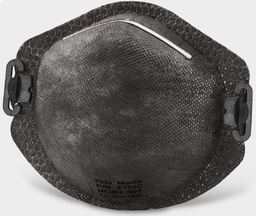 Маска N95 - F750C - FIDO MASKS CO., LTD. - без латекса / с активным угольным фильтром / без клапана