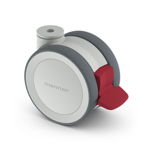 Колесо с тормозом - TW-J-S-100 GP/K LOW H - Manner Oy - из полиамида / из полиуретана