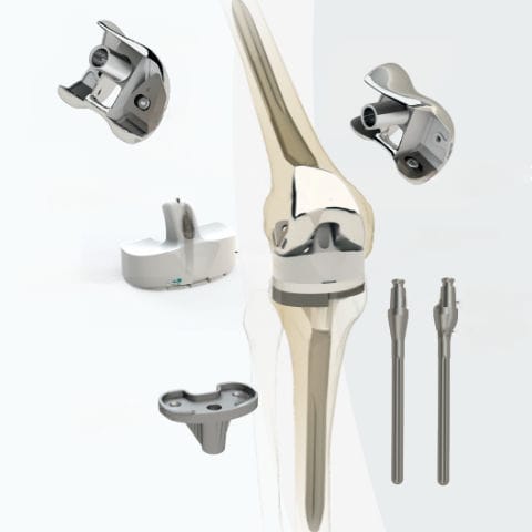 Коленный протез с 3 отсеками - R.7013-000 series - Zimed Medical - восстановительный / со скольжением, связанный / с фиксированным вкладышем