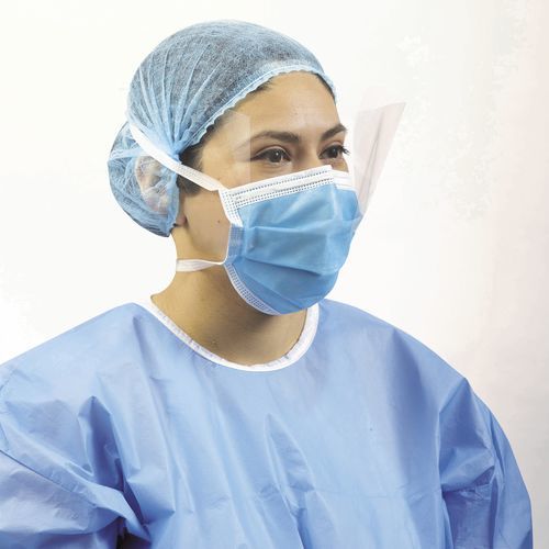 Xирургическая маска типа IIR - TEC- MVISL_01 - Tecman Advanced Healthcare Products - с забралом / трехслойная