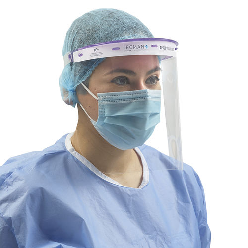 Многоразовый защитный экран для лица - Optec® 100 - Tecman Advanced Healthcare Products - на все лицо / взрослый / педиатрический