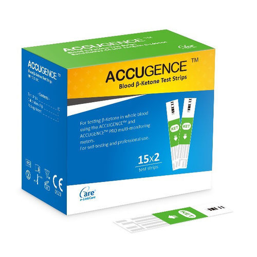 Тест-полоска на кетоз - ACCUGENCE ® - e-LinkCare Meditech - кетонемии / крови