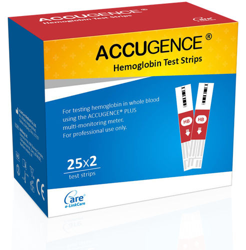 Тест-полоска для анемии - ACCUGENCE ®  - e-LinkCare Meditech - для определения гематокрита / для гемоглобина / цельной крови
