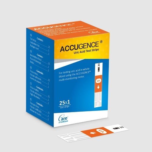 Тест-полоска для определения гематокрита - ACCUGENCE ® - e-LinkCare Meditech - для контроля нескольких показателей / мочевой кислоты / крови
