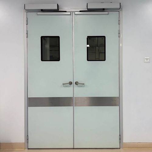 Дверь для больниц - Shenzhen Seacrown Electromechanical - створчатая / из алюминия / автоматическая