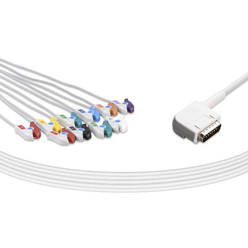 Медицинский кабель ЭКГ - E10R-KZ2-P - Unimed Medical Supplies - 10 проводов / для GE Healthcare / многоразовый