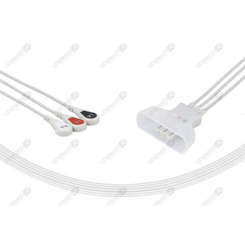 Медицинский кабель ЭКГ - HT3-90S - Unimed Medical Supplies - 3 провода / для Philips