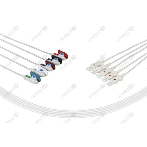 Медицинский кабель ЭКГ - SLB5-90P - Unimed Medical Supplies - 5 проводов / многоразовый