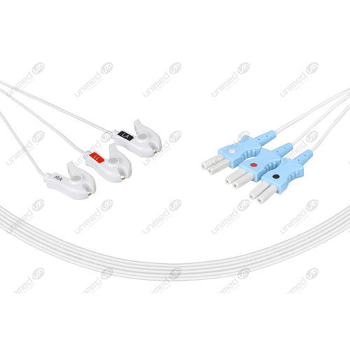 Медицинский кабель ЭКГ - SLB3-90DP - Unimed Medical Supplies - 3 провода