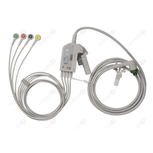 Медицинский кабель ЭКГ - 24131S-I - Unimed Medical Supplies - 4 провода / для Schiller / многоразовый