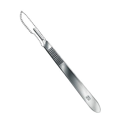 Скальпель с металлической ручкой - M- 002 - Medicta Instruments - со сменным лезвием / безопасное