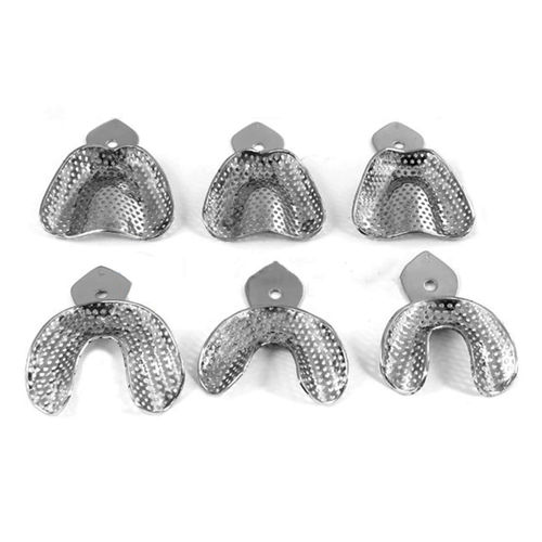 Стоматологическая оттискная ложка частичный зубной ряд - 60-120-001 - Medicta Instruments - перфорированная