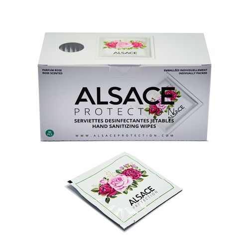 Очищающие салфетки для гигиены рук - Alsace Protection - 30 штук