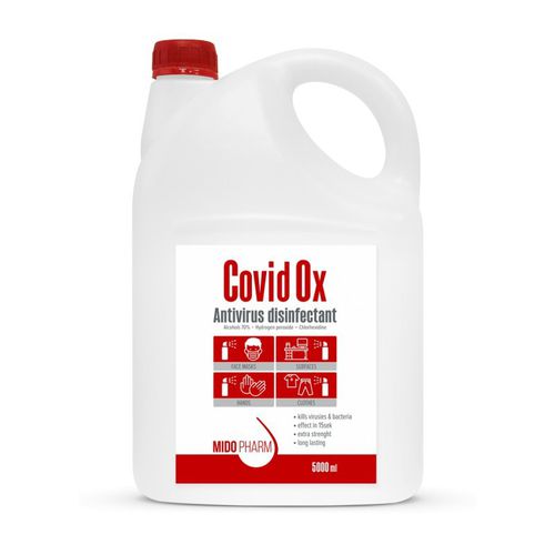 Дезинфицирующее средство для полов и поверхностей - CovidOx  - MidoPharm - жидкость / 5000 мл / на спиртовой основе