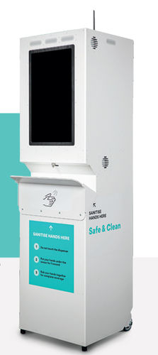 Дозатор гидроспиртового раствора на роликах - V5 - SAFE AND CLEAN - с ручным приводом