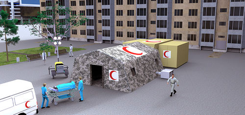 Медицинская медицинская палатка - (1+1) - U-PROJECT - для трансфера пациента / надувная