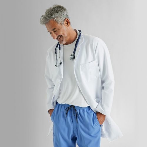 Медицинский халат для мужчин - 003307 - Enfermania - XXL / L / S