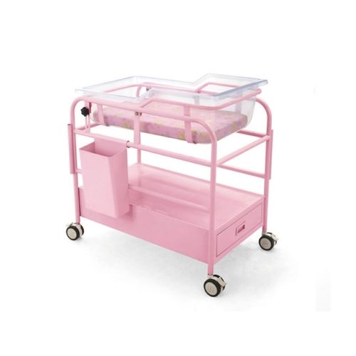 Медицинская люлька с фиксированной высотой - XF605 - Foshan Xufeng Medical Technology Co., Ltd. - на роликах / с ящиком для хранения / прозрачная