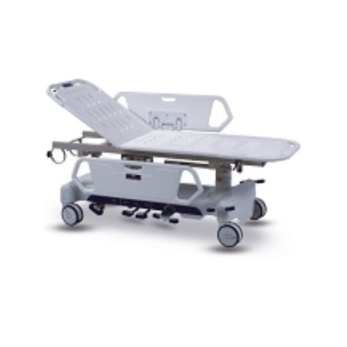 Тележка-каталка перекладчик пациента - XF183 - Foshan Xufeng Medical Technology Co., Ltd. - гидравлическая / с регулируемой высотой / с регулируемой спинкой